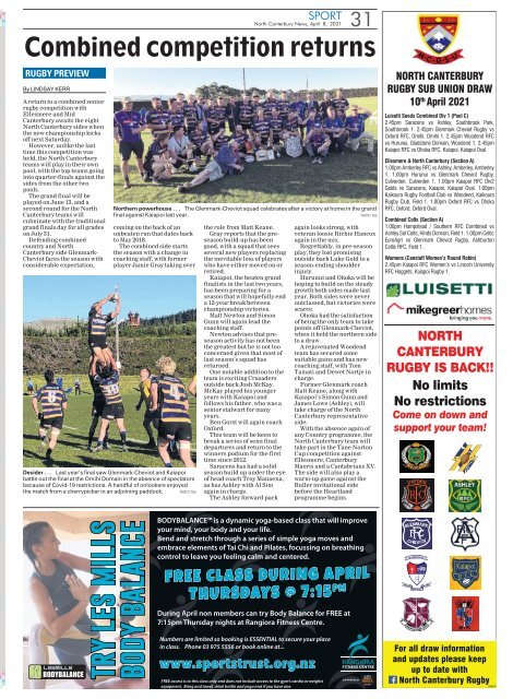 North Canterbury News: April 08, 2021