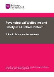 Psychological wellbeing and safety in a global context, a rapid evidence assessment