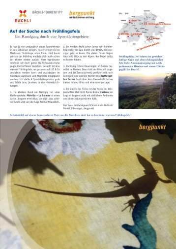 Tourentipp 05.2021 – Auf der Suche nach Frühlingsfels