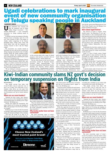 The Indian Weekender, 9 April 2021