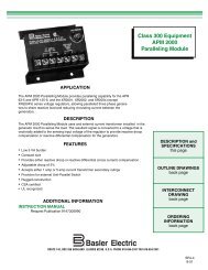 Class 300 Equipment APM 2000 Paralleling Module - Precision ...