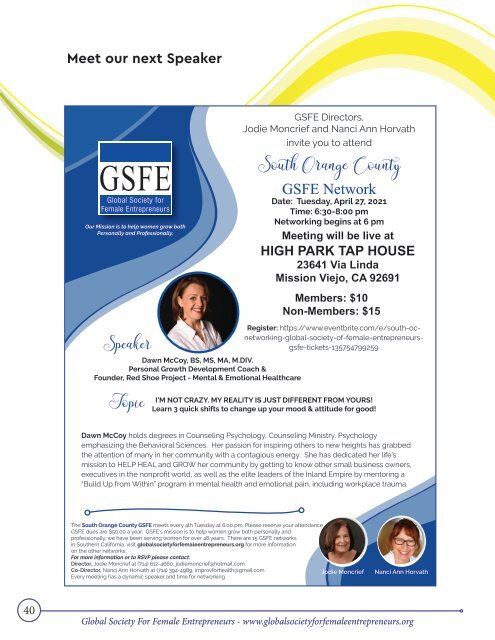 GSFE Newsletter-April 2021