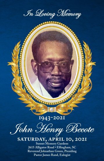 John Becote Memorial Program