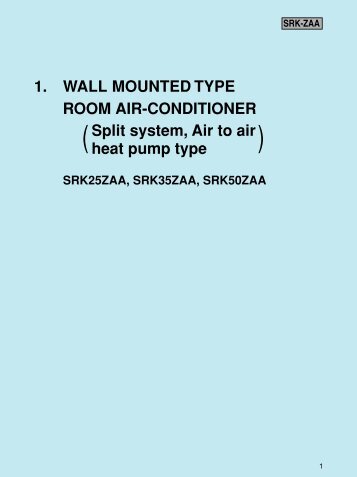 1. wall mounted - Mitsubishi Heavy Industries