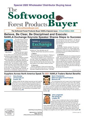 The Softwood Forest Products Buyer NAWLA Special Issue - 2020