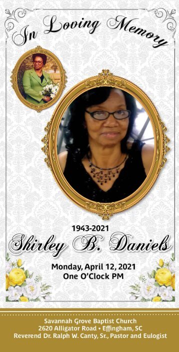 Shirley Daniels Memorial Program