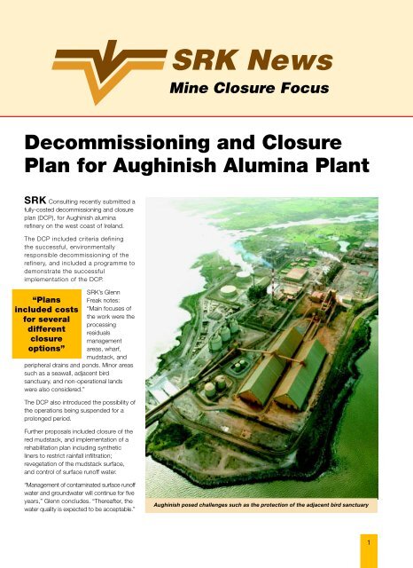 Decommissioning and Closure Plan for Aughinish ... - SRK Consulting