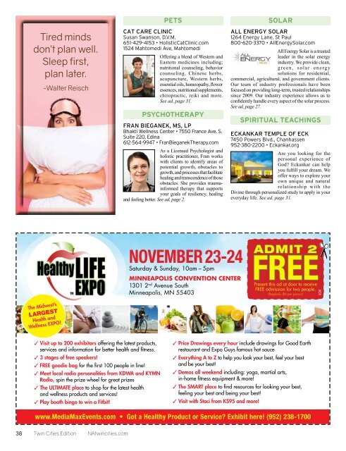 Natural Awakenings Twin Cities November 2019