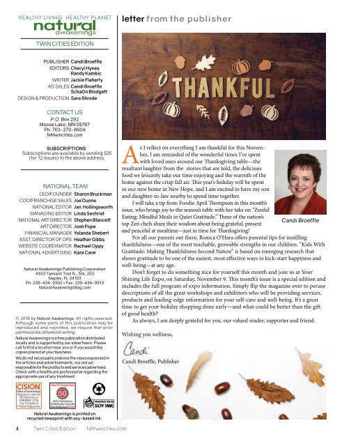 Natural Awakenings Twin Cities November 2019