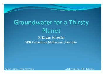 Dr Jürgen Schaeffer SRK Consulting Melbourne Australia