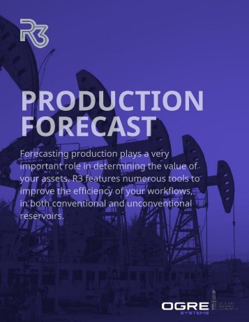 GUIDE TO PRODUCTION FORECAST IN R3