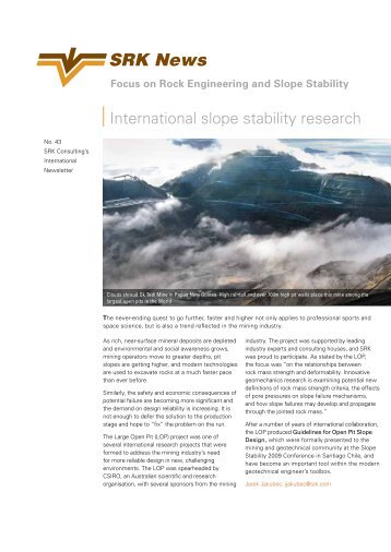 International slope stability research - SRK Consulting