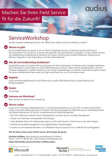 ServiceFit Programm: ServiceWorkshop