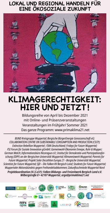 Klimagerechtigkeit: hier und JETZT! Veranstaltungsprogramm 2021/1