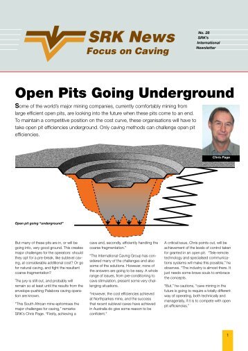 Open Pits Going Underground - SRK Consulting