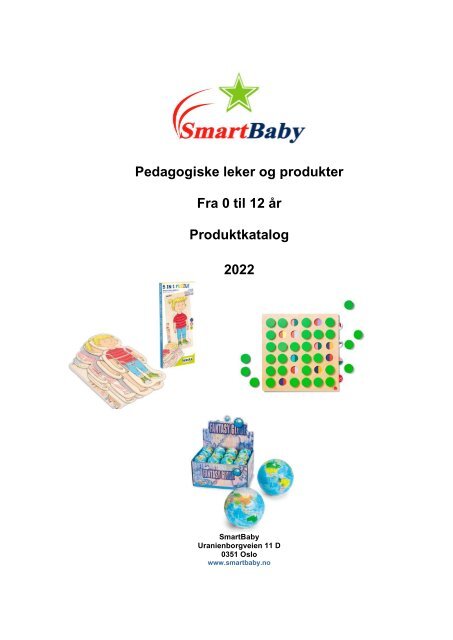 Produkt katalog SmartBaby (Pedagogiske leker) 2022