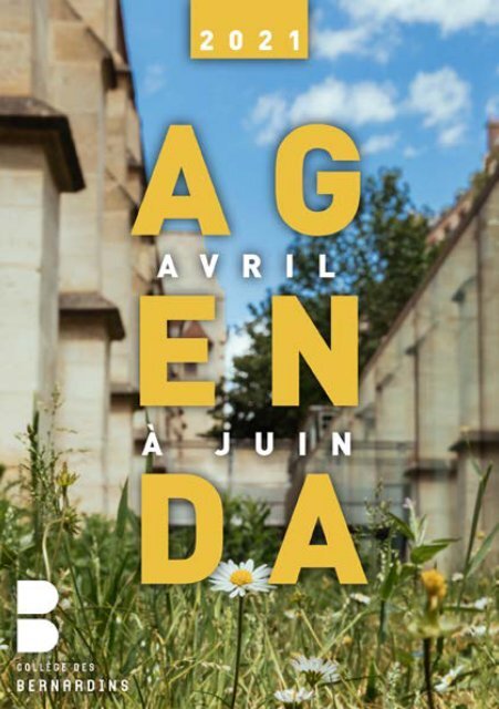 Agenda avril-juin 2021