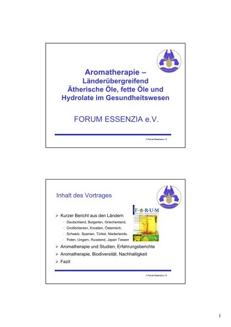 Aromatherapie – FORUM ESSENZIA e.V.