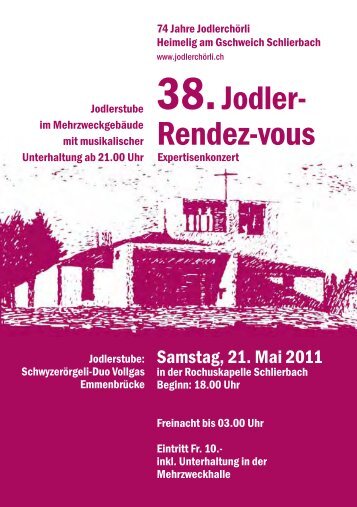 Konzertprogramm 2011 - Jodlerchörli "Heimelig am Gschweich ...