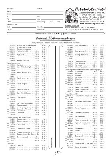 Von Ingeborg Stadelmann Hebamme Und Dietmar Wolz Apotheker