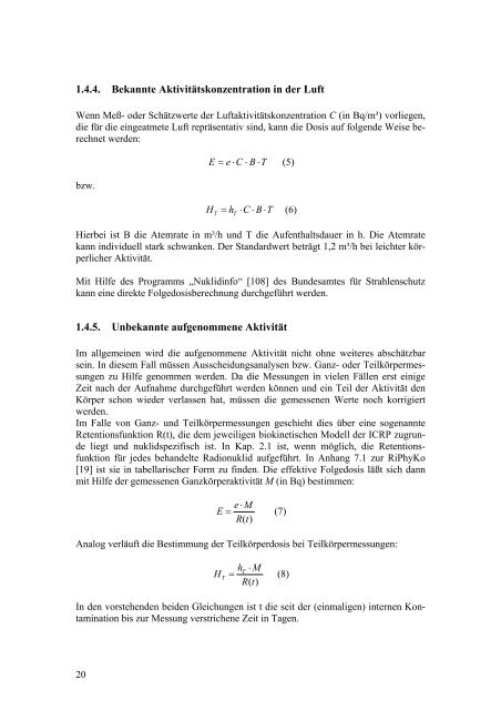 Materialsammlung zur internen Radiodekontamination von Personen