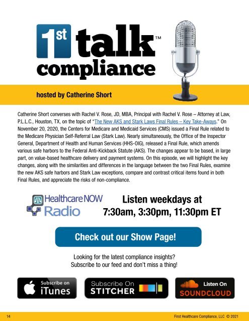 First Healthcare Compliance CONNECT April 2021