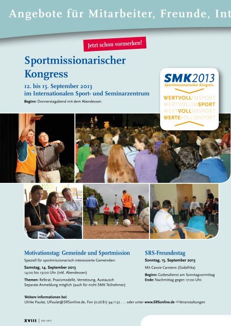 Jahresprogramm 2013 - SRSONLINE.DE: Startseite
