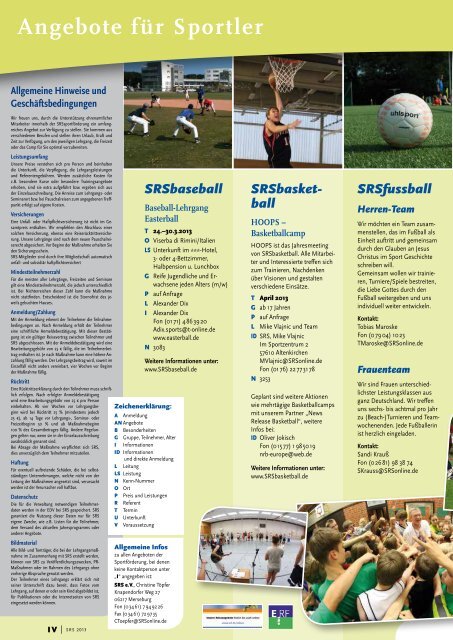 Jahresprogramm 2013 - SRSONLINE.DE: Startseite