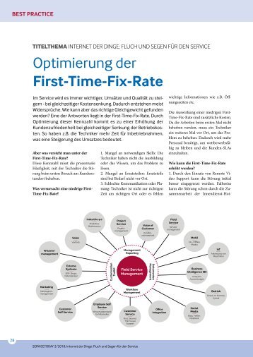Best Practice: First-Time-Fix-Rate 