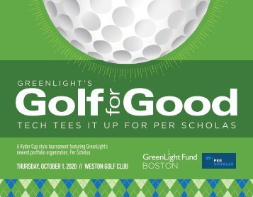 GreenLight Fund BOSTON 2020 Golf Tournament Program