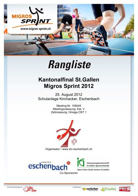 Kantonalfinal St.Gallen Migros Sprint 2012