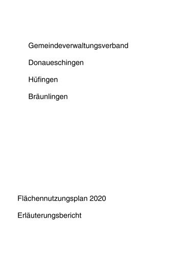 Flächennutzungsplan 2020 Erläuterungsbericht (PDF ... - Umweltbüro