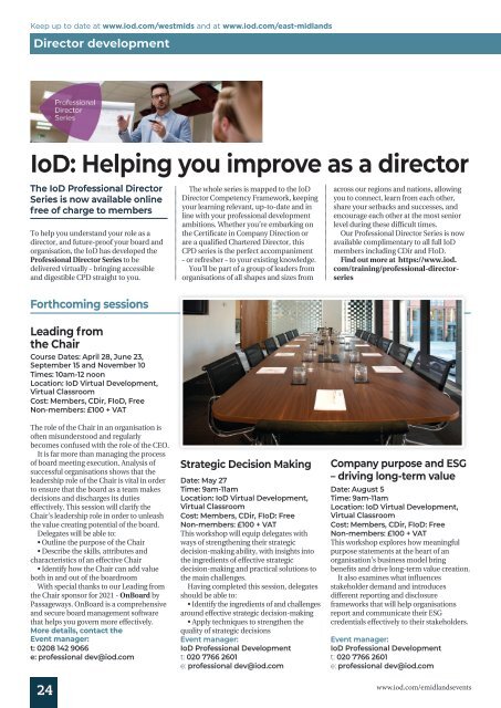 IoD Midlands Spring