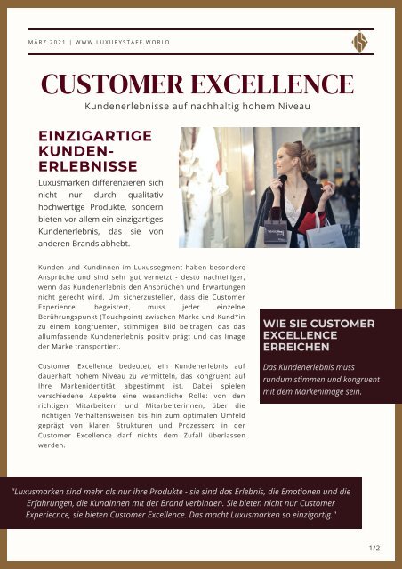 Customer Excellence by Luxurystaff