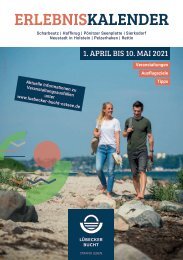 Erlebniskalender Lübecker Bucht April und Mai 2021