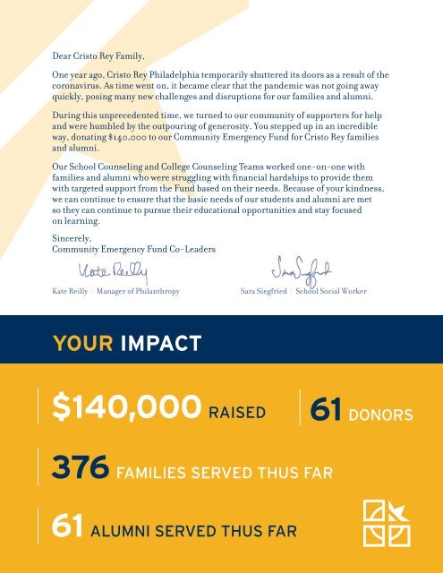 Community Emergency Fund Giving and Impact Report