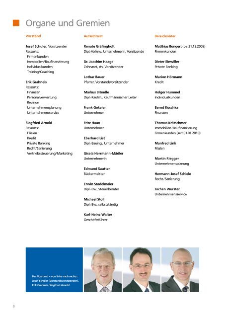Geschäftsbericht 2009 - Volksbank Reutlingen