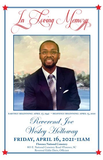 Joe Halloway Memorial Program