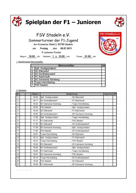 Unsere A-Junioren stellen sich vor - FSV Stadeln