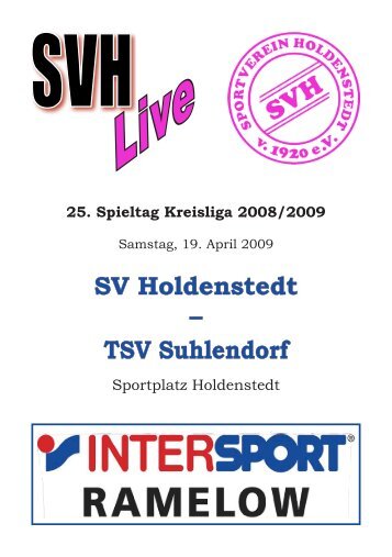 SV Holdenstedt – TSV Suhlendorf