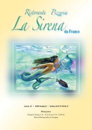 Für unsere „kleinen“ Gäste - Ristorante Pizzeria La Sirena da Franco