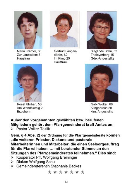 Frauenmesse anschl. Pfarrheim - Maria Himmelfahrt