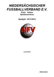 niedersächsischer fussballverband ev - NFV-Uelzen - T-Online