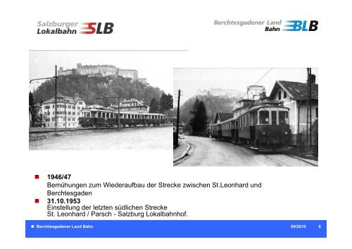 120 Jahre Bahngeschichte im Berchtesgadener Land - Regionale ...