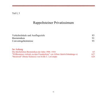 Teil I, 3 - Rappoltsteiner Privatissimum - Rappoltsteiner Chronik