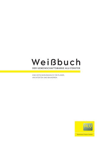 WEISSBUCH der Gemeinschaftsmarke ALU-FENSTER