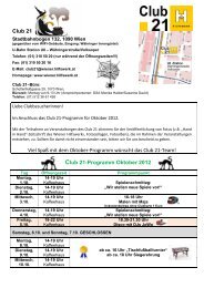 Club 21-Programm Oktober 2012 - Hilfswerk