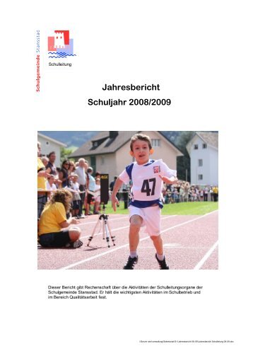 Jahresbericht Schuljahr 2008/2009 - Schule Stansstad