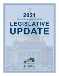 KLC 2021 Legislative Update