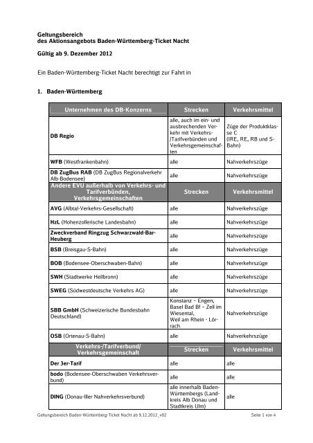 Geltungsbereich Baden-Württemberg-Ticket Nacht - Bahn.de